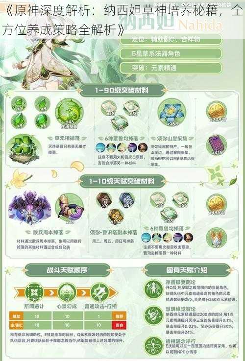 《原神深度解析:纳西妲草神培养秘籍,全方位养成策略全解析》